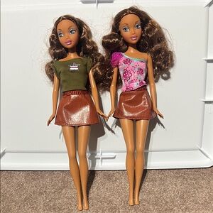 My scene Madison Doll Set with Brown Skirts